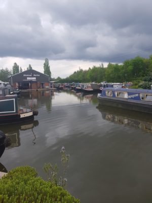 A marina we encountered while canal boating in the UK.