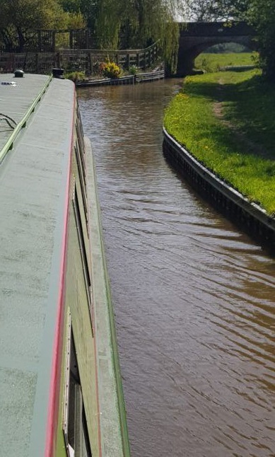 Carey Ginger boating down the UK canals.